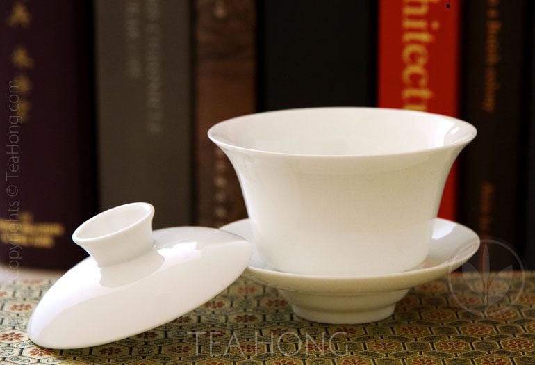 Classic White 150 Utility Gaiwan with Lid Open