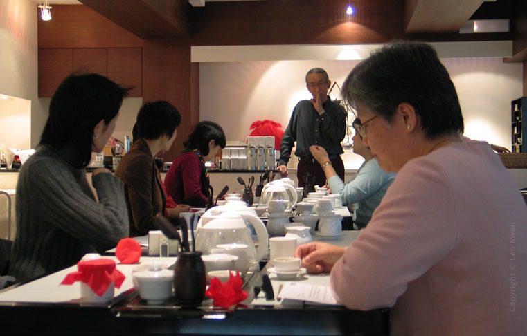 Leo Kwan in a tea workshop